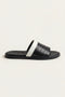 Milano Crocodile Sandal Black
