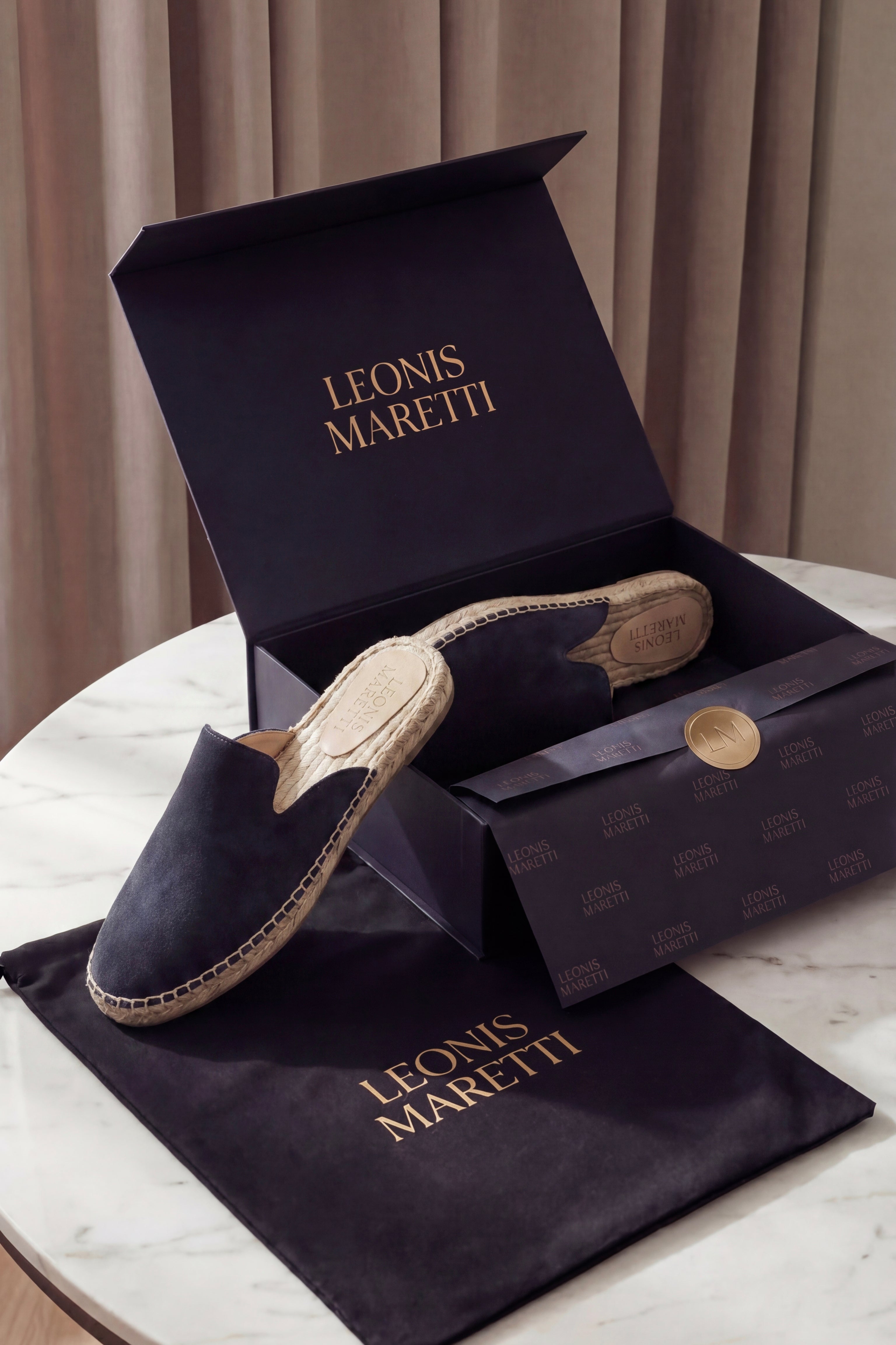 Taormina Espadrille Mule Navy