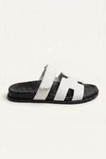 Arezzo Leather Strap Sandal White