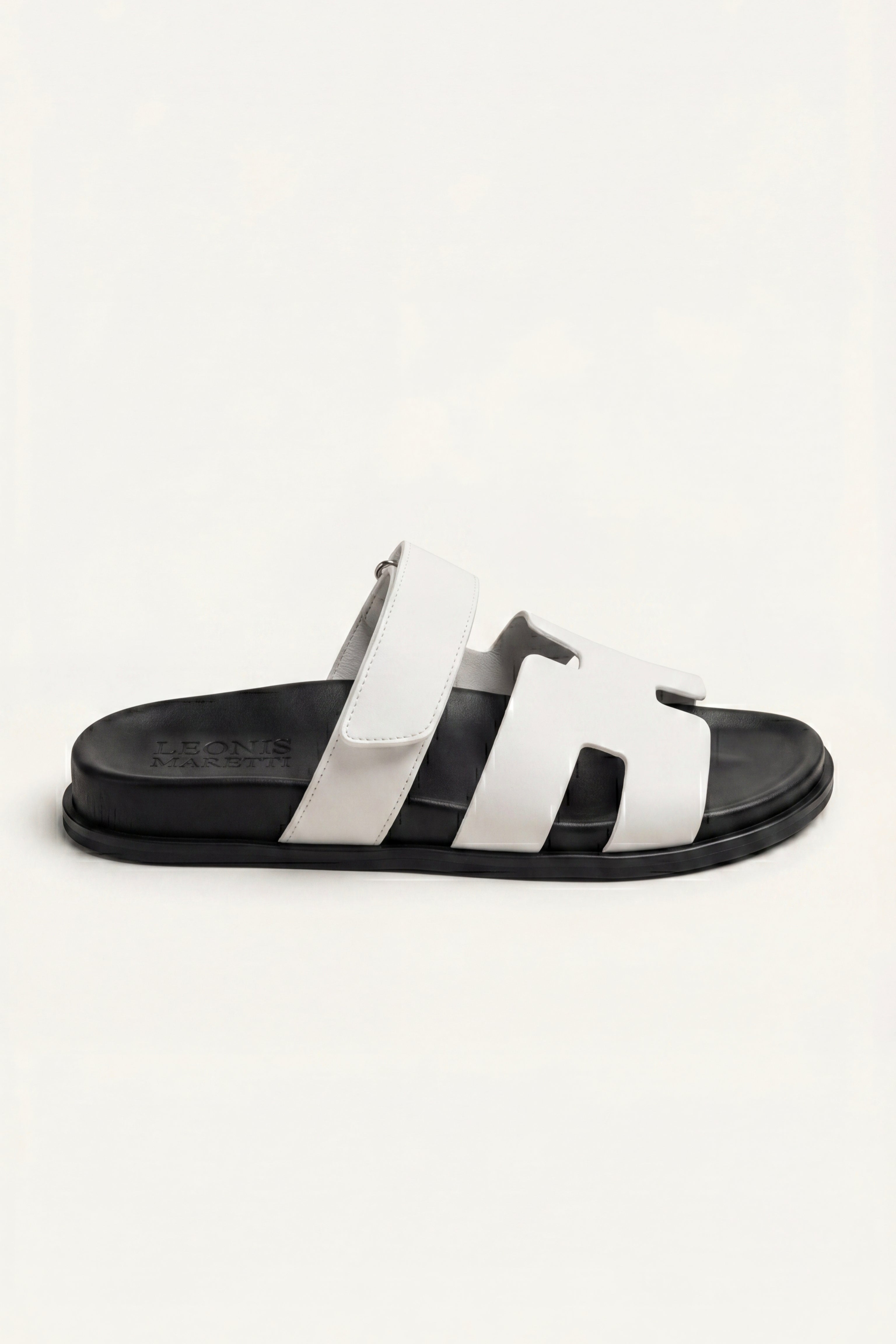 Matera Leather Strap Sandal White