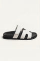 Arezzo Leather Strap Sandal White