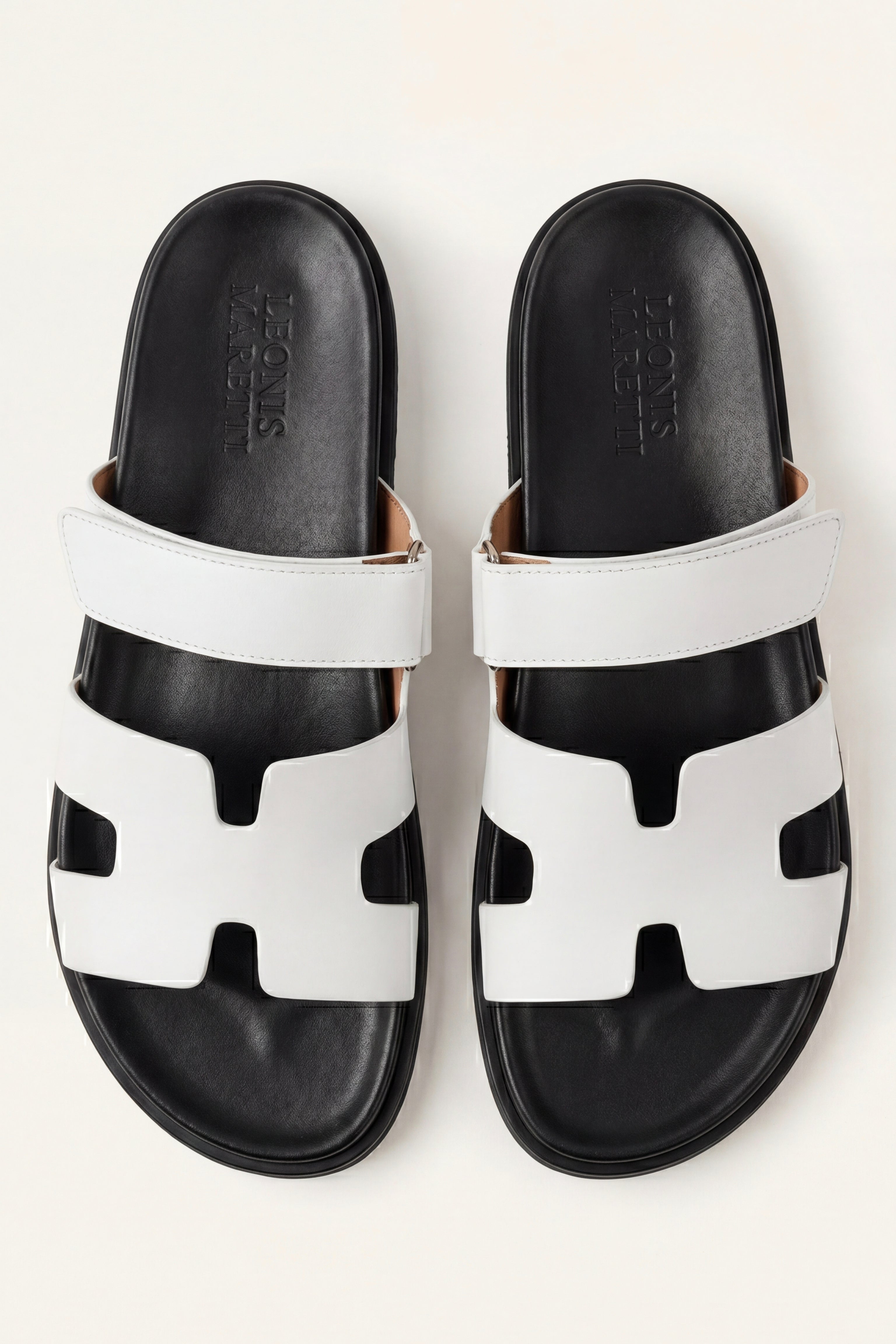 Matera Leather Strap Sandal White