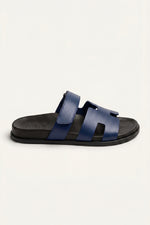 Arezzo Leather Strap Sandal Blue