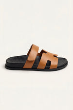Arezzo Leather Strap Sandal Tan