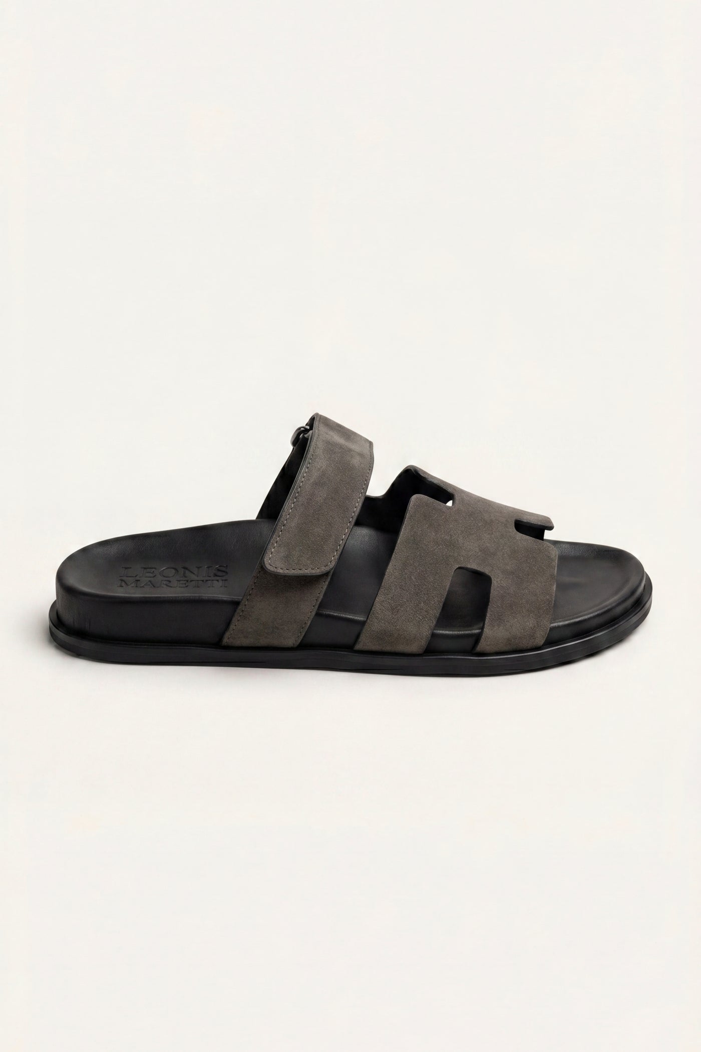 Matera Suede Strap Sandal Dark Grey