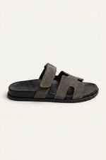 Matera Suede Strap Sandal Dark Grey