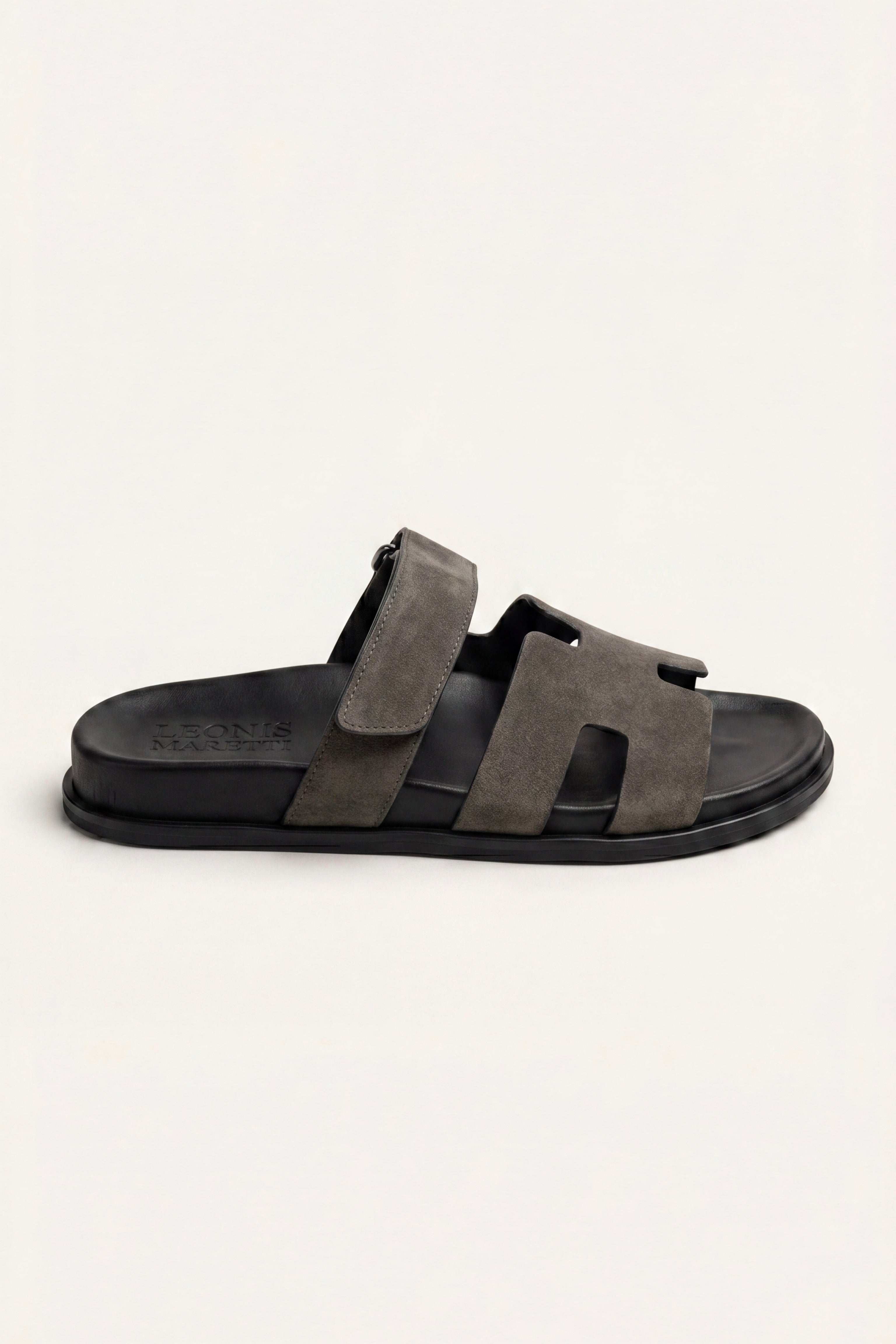 Matera Suede Strap Sandal Dark Grey