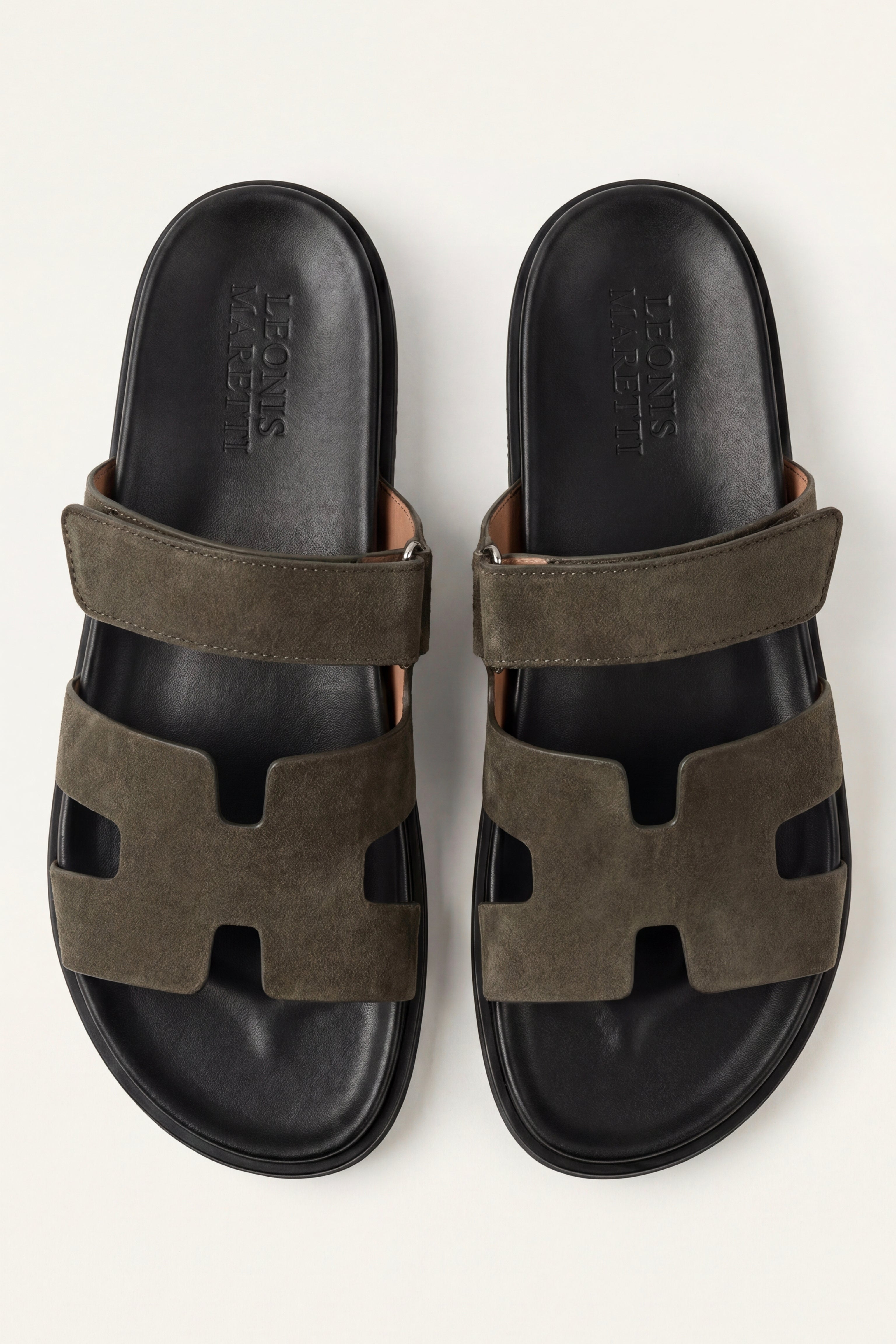 Matera Suede Strap Sandal Dark Grey