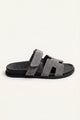 Matera Suede Strap Sandal Grey
