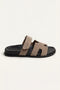 Matera Suede Strap Sandal Taupe
