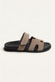 Matera Suede Strap Sandal Taupe