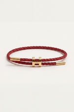 Savona Woven Bracelet Burgundy