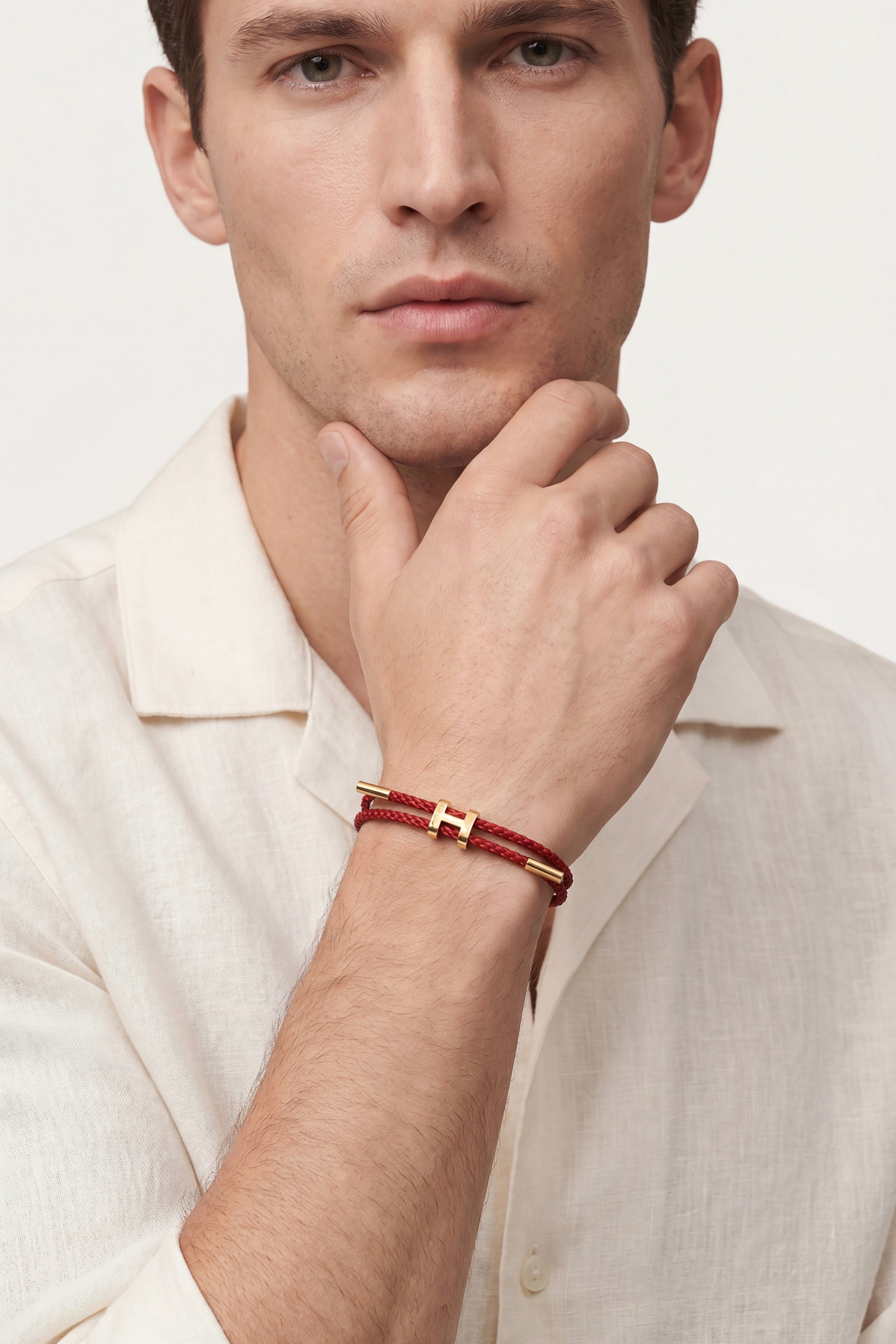 Savona Woven Bracelet Burgundy