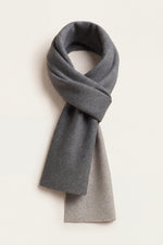 Belluno Reversible Scarf Charcoal