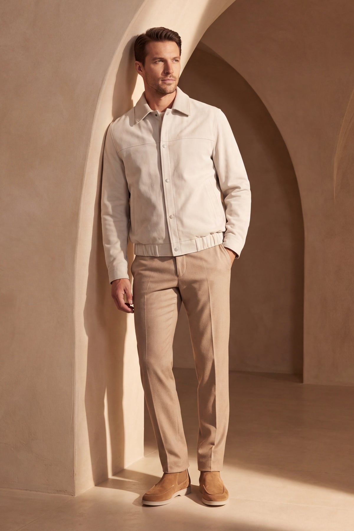 Cosenza Suede Jacket Ivory