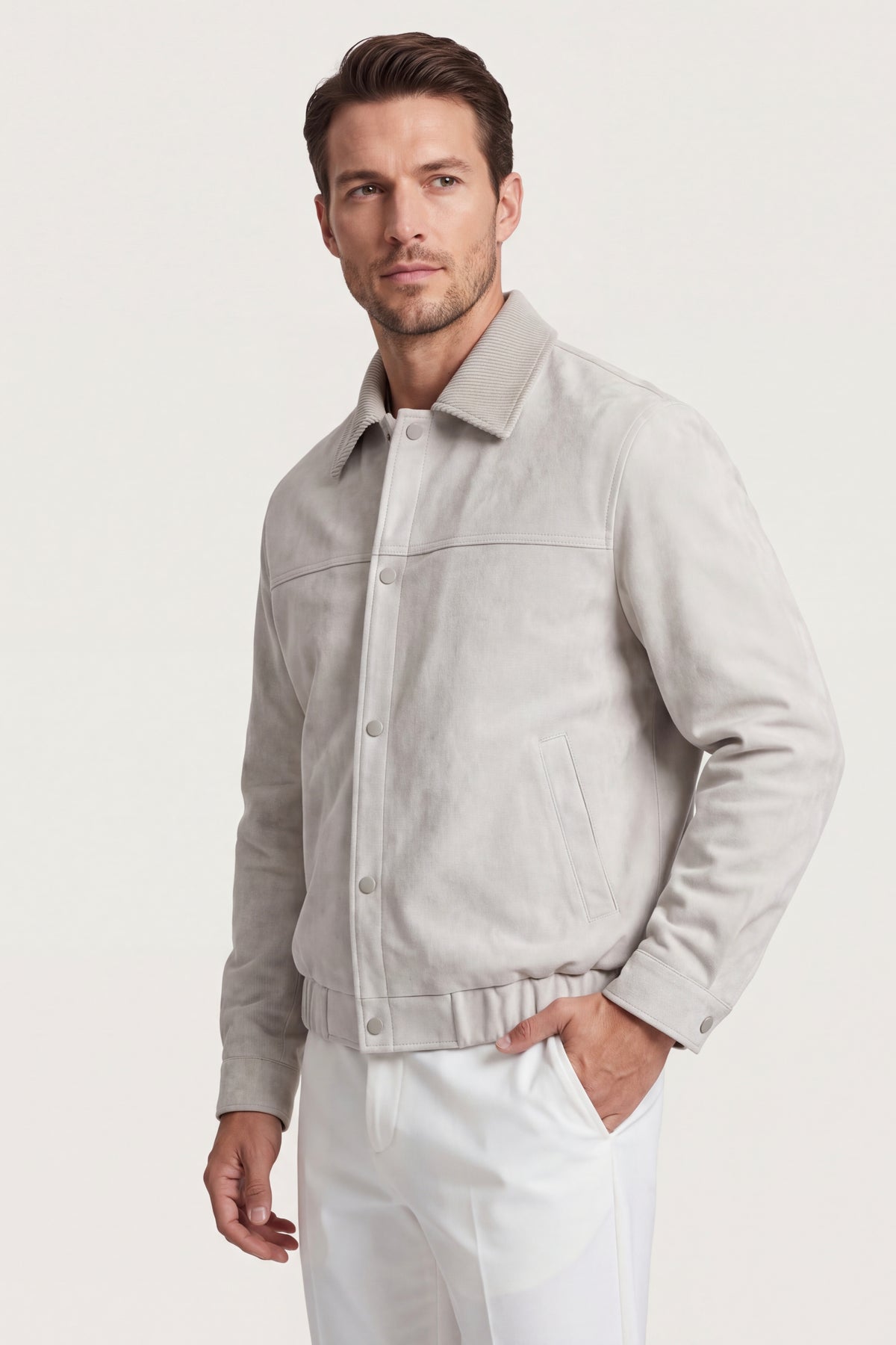 Cosenza Suede Jacket Ivory