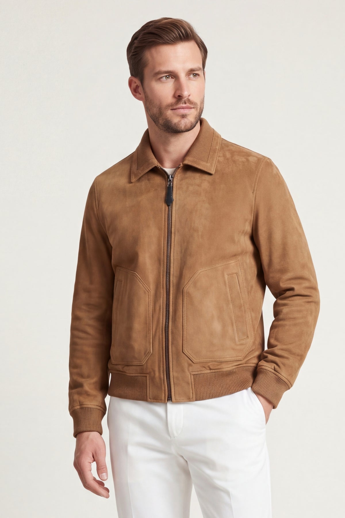 Noto Suede Jacket Brown