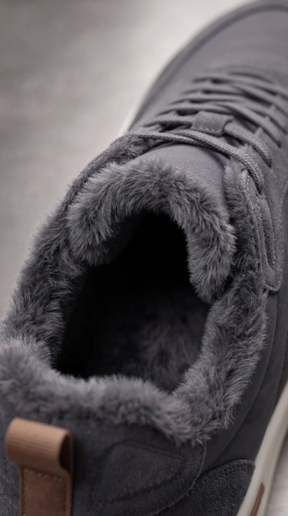 Rivaro Fur-Lined Sneaker Brown
