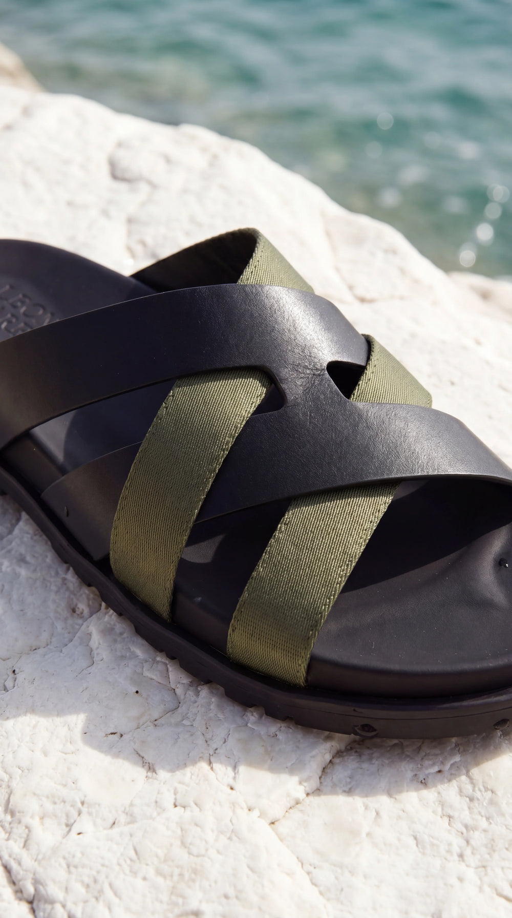 Tuscana Sandal Black/Olive Green