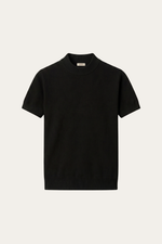 Aurelio Cashmere Knit Tee Black