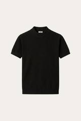 Aurelio Cashmere Knit Tee Black