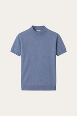 Aurelio Cashmere Knit Tee Blue