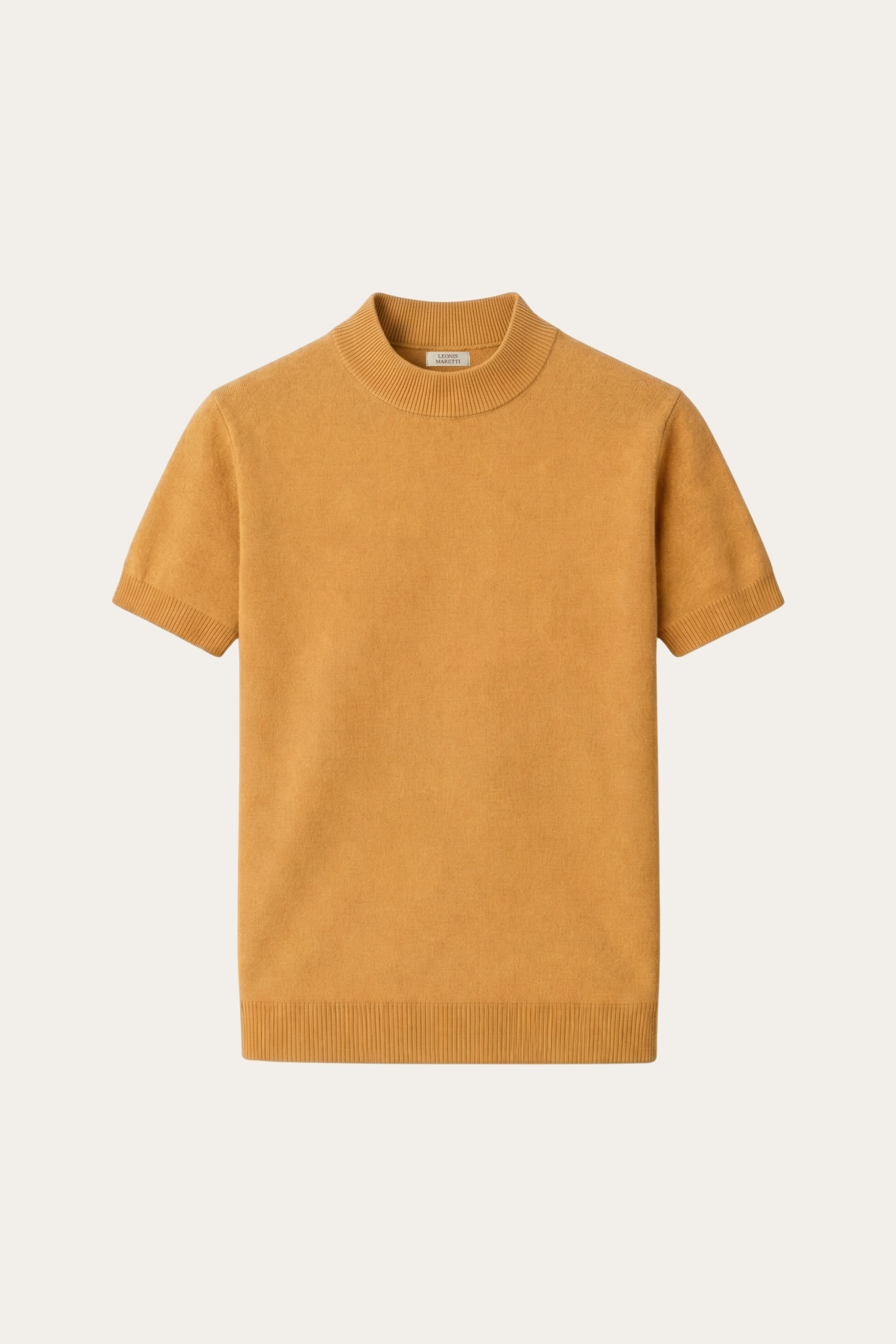 Aurelio Cashmere Knit Tee Camel