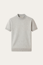 Aurelio Cashmere Knit Tee Grey