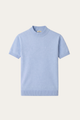 Aurelio Cashmere Knit Tee Light Blue