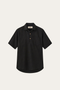 Monza Linen Polo Shirt Black