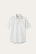 Monza Linen Polo Shirt White
