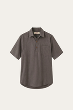 Monza Linen Polo Shirt Grey