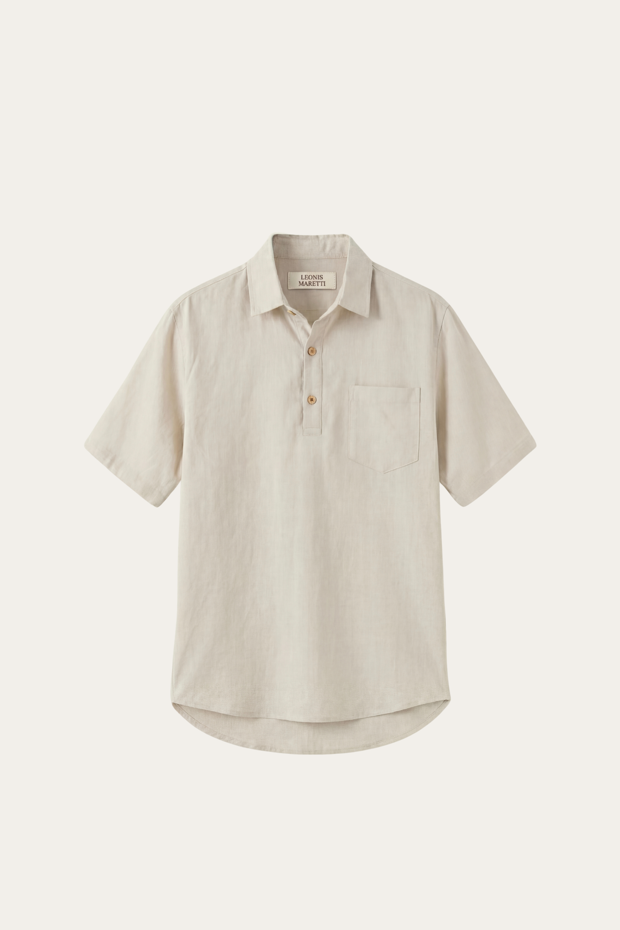 Monza Linen Polo Shirt Beige