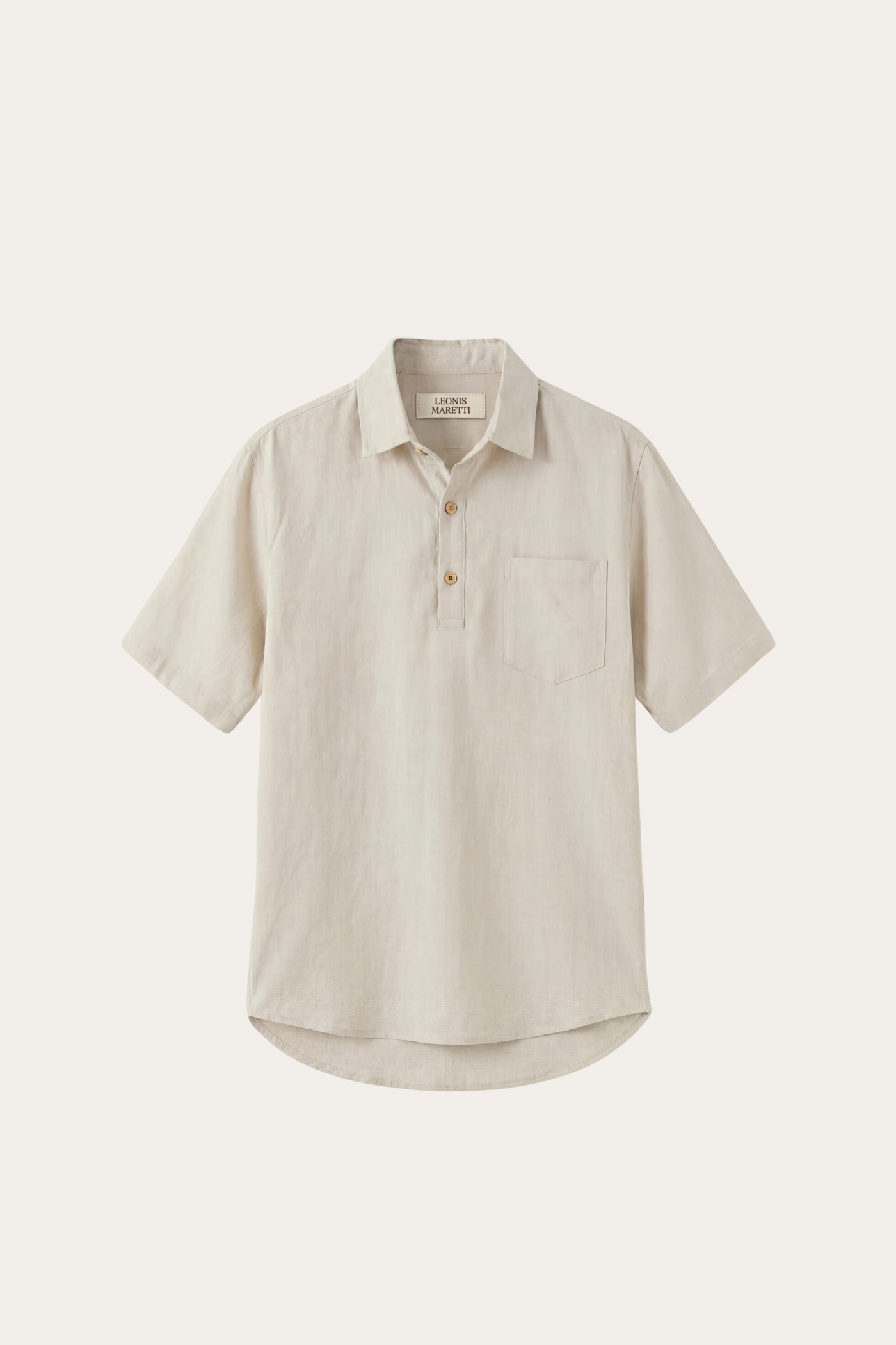 Monza Linen Polo Shirt Beige