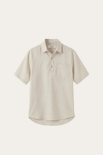 Monza Linen Polo Shirt Beige