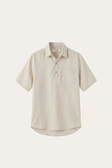 Monza Linen Polo Shirt Beige