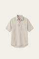 Monza Linen Polo Shirt Beige
