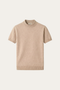 Aurelio Cashmere Knit Tee Beige