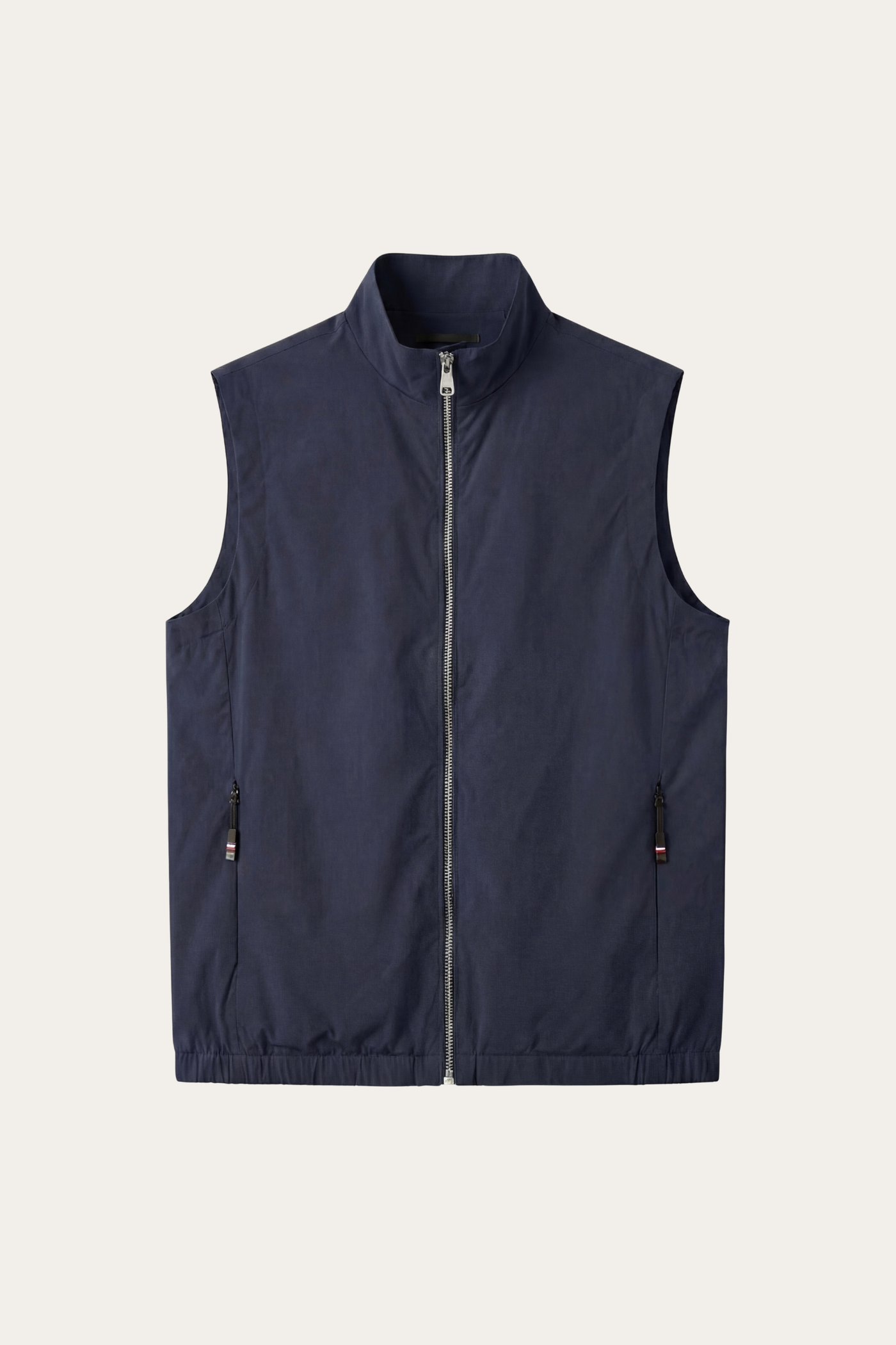 Valeno Stand-Collar Zip Vest Navy Blue