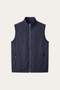 Valeno Stand-Collar Zip Vest Navy Blue