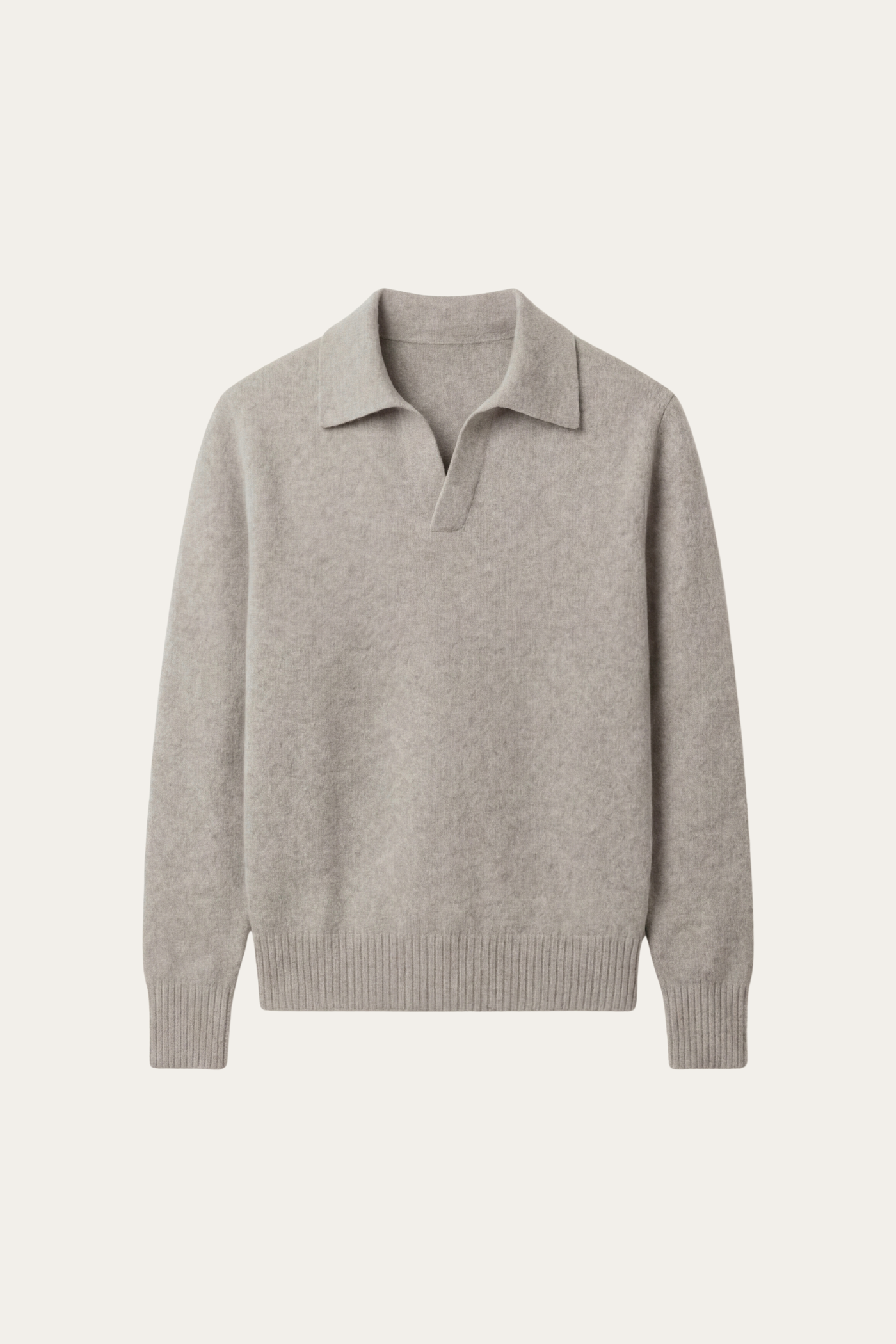 Marencio Cashmere Polo Knit Grey