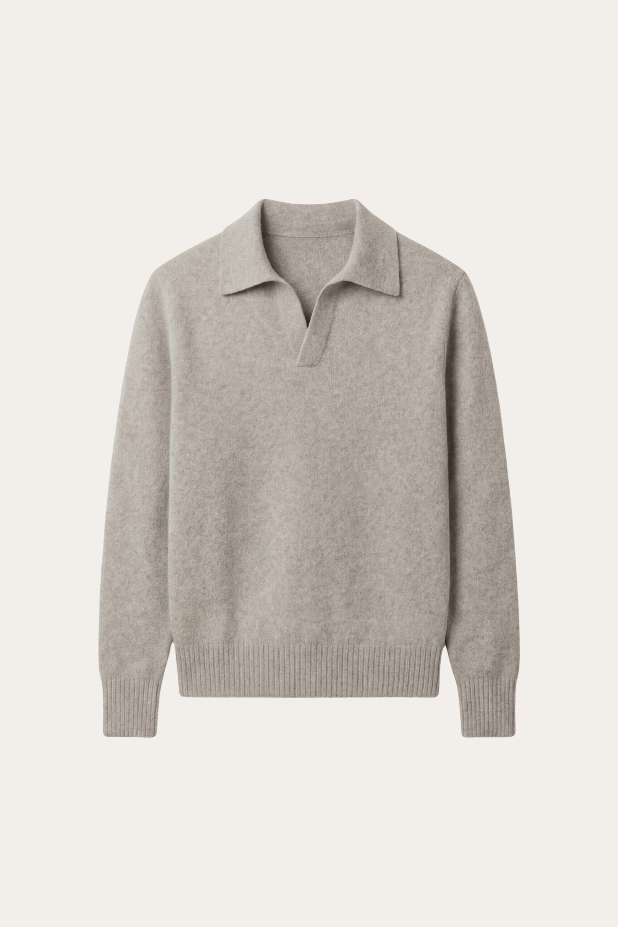 Marencio Cashmere Polo Knit Grey