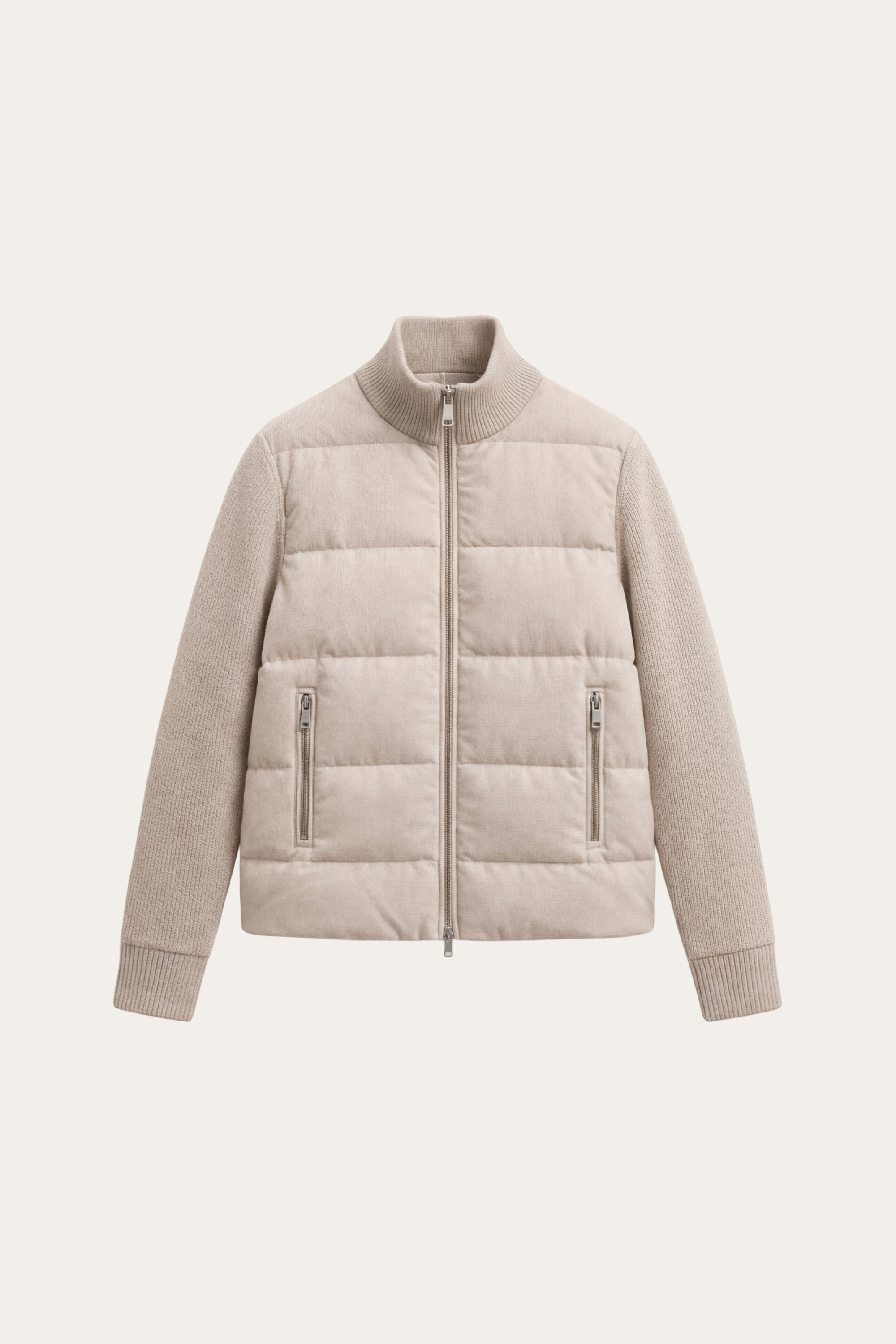 Enea Quilted Knit Jacket Ivory