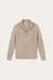 Lerano Cashmere Half-Zip Knit Beige