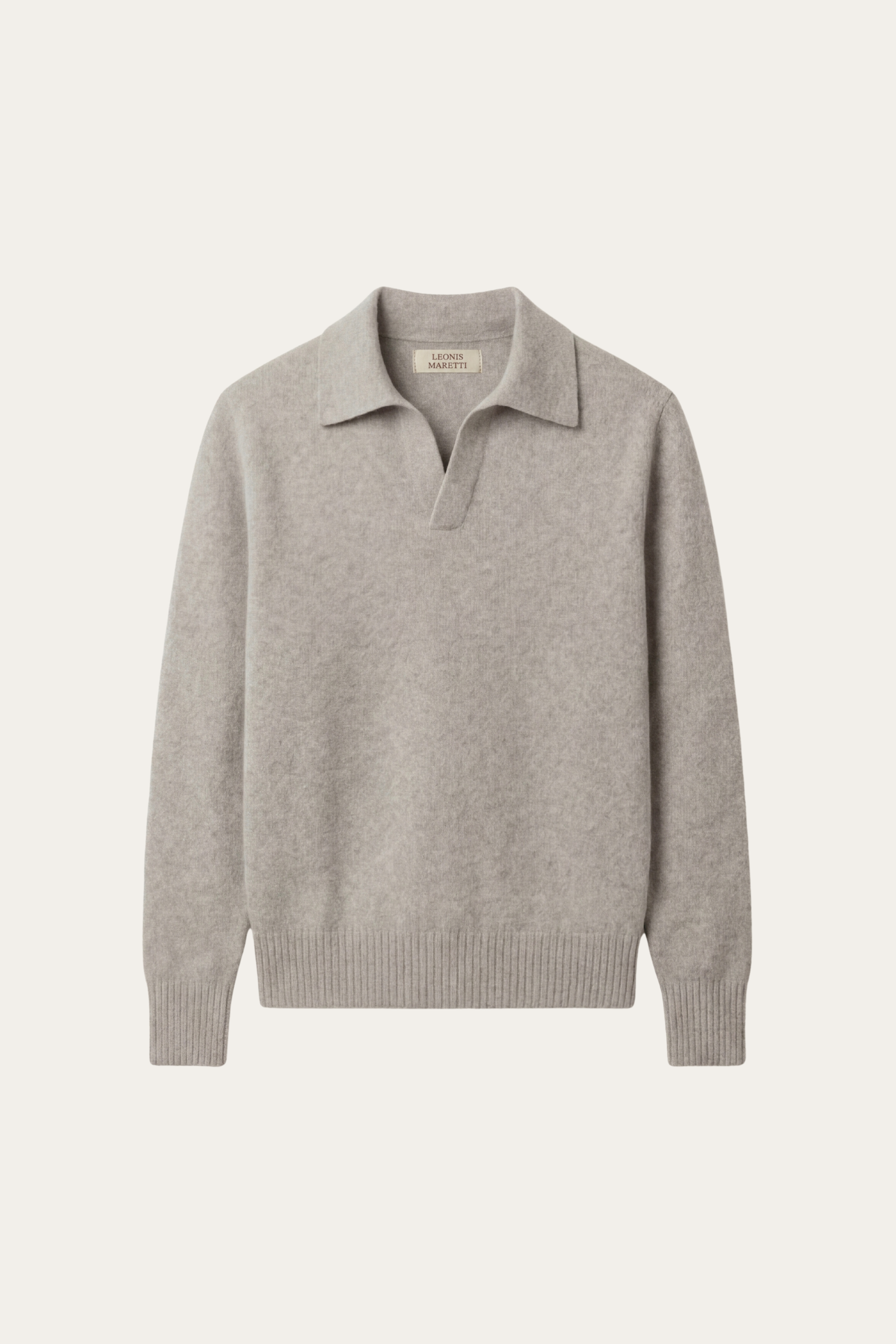 Marencio Cashmere Polo Knit Grey