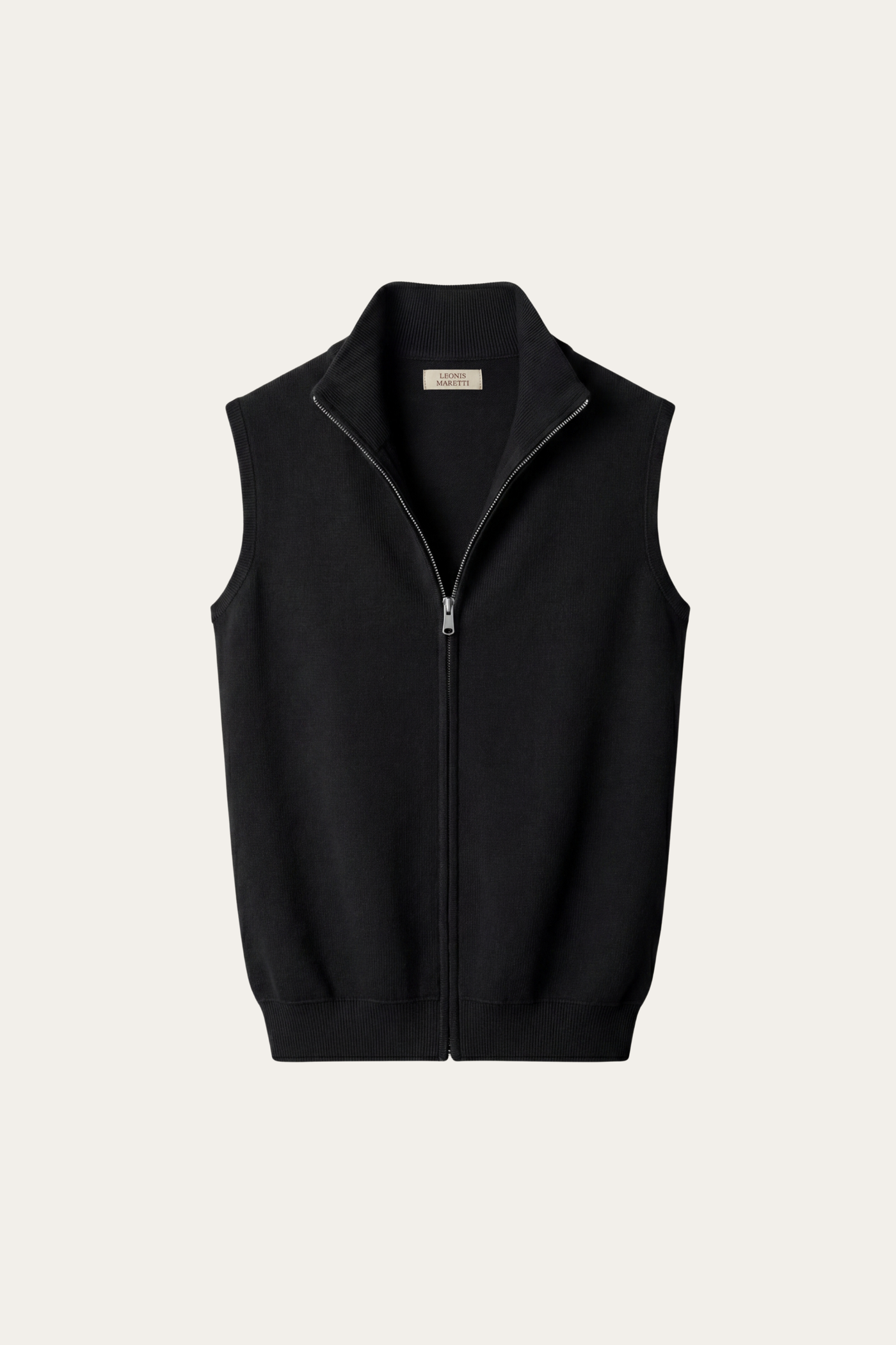 Alberto Merino Zip Vest Black