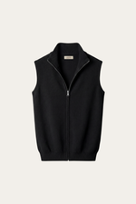 Alberto Merino Zip Vest Black