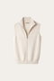 Alberto Merino Zip Vest Ivory