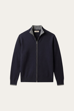 Terenzo Zip Cardigan Navy