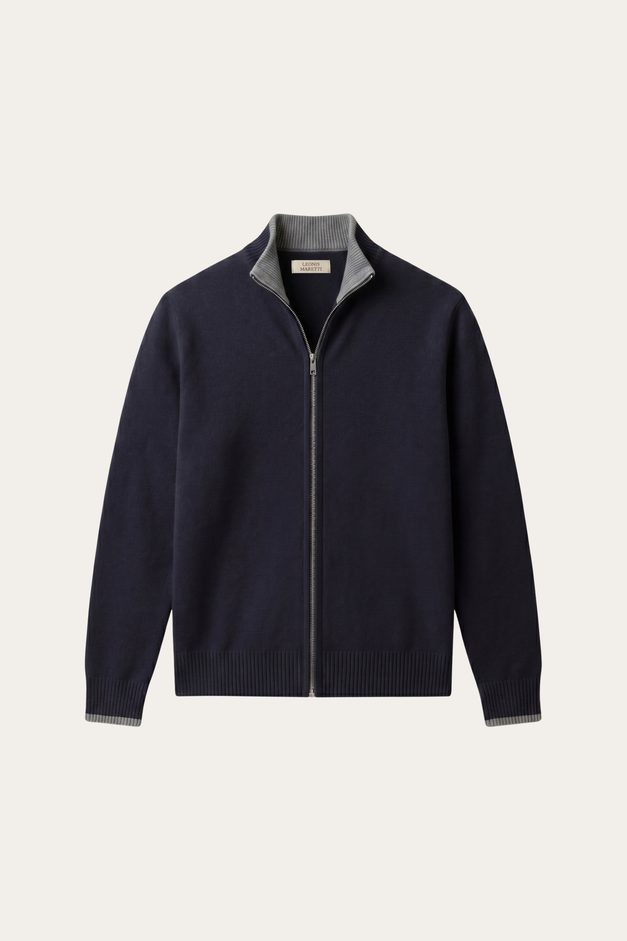 Terenzo Zip Cardigan Navy